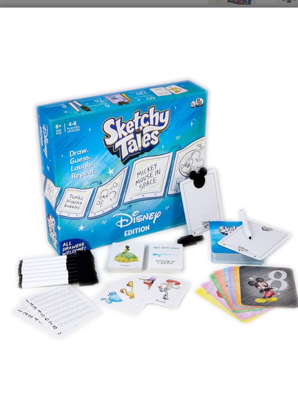 Disney Game Sketchy Tales New Kids Drawing Board Game